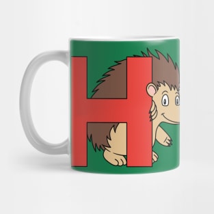 Letter H with Hedgehog Mug